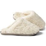 Fellhof - Trendy Teddy - Damen Lammfell-Pantoffel mit EVA-Sohle - Weiß