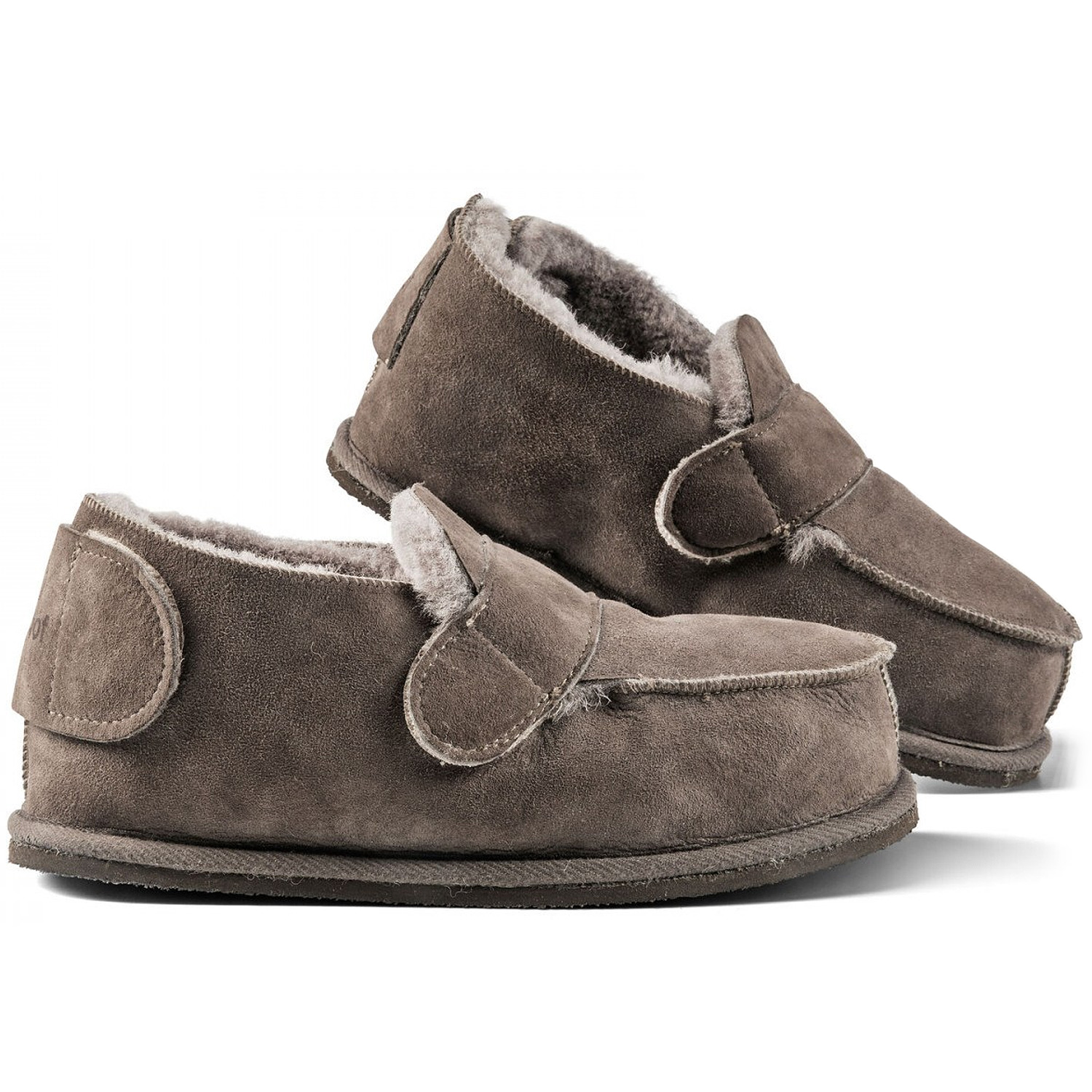 Fellhof - Sanis Vario - Unisex Lammfell-Hausschuhe - Anthrazit