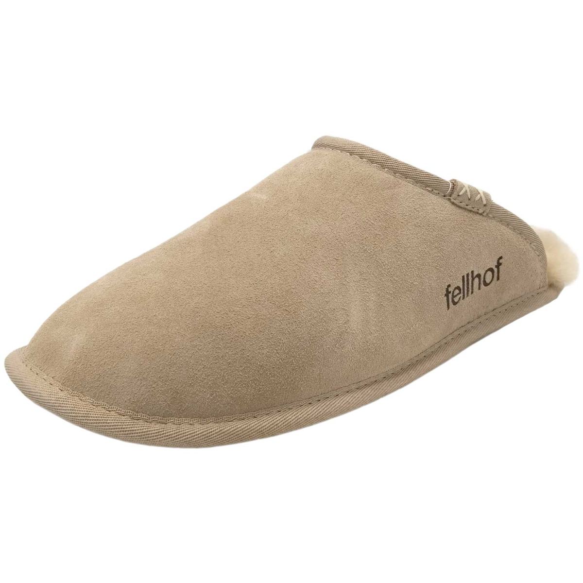 Fellhof - Trendy Alpaka - Unisex Lammfell-Pantoffel - Beige (Sand) – Bild 2