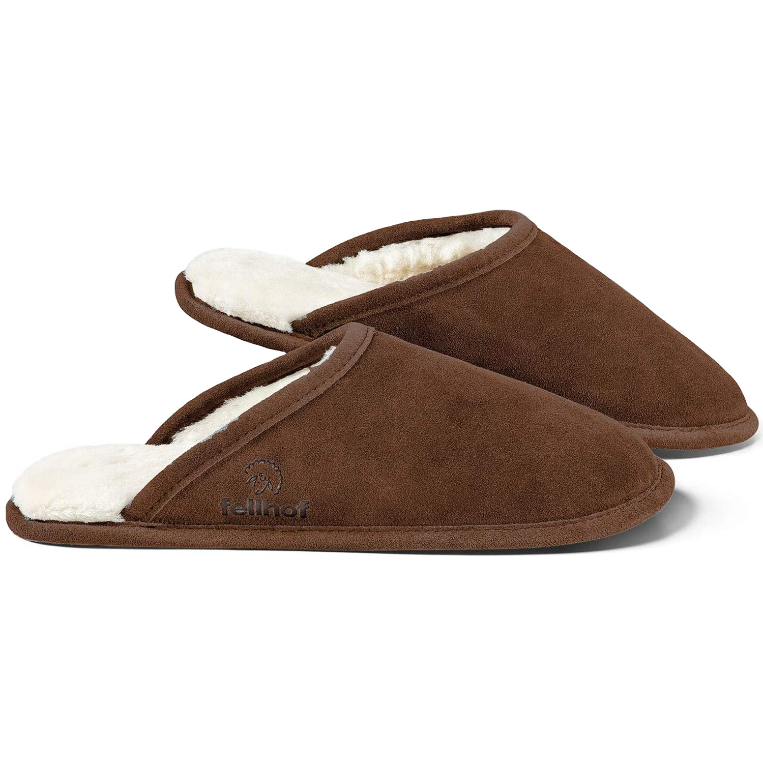 Fellhof - Trendy - Unisex Lammfell-Pantoffel - Dunkelbraun (Schoko)