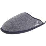 Fellhof - Trendy Filz - Unisex Lammfell-Pantoffel - Blau Melange