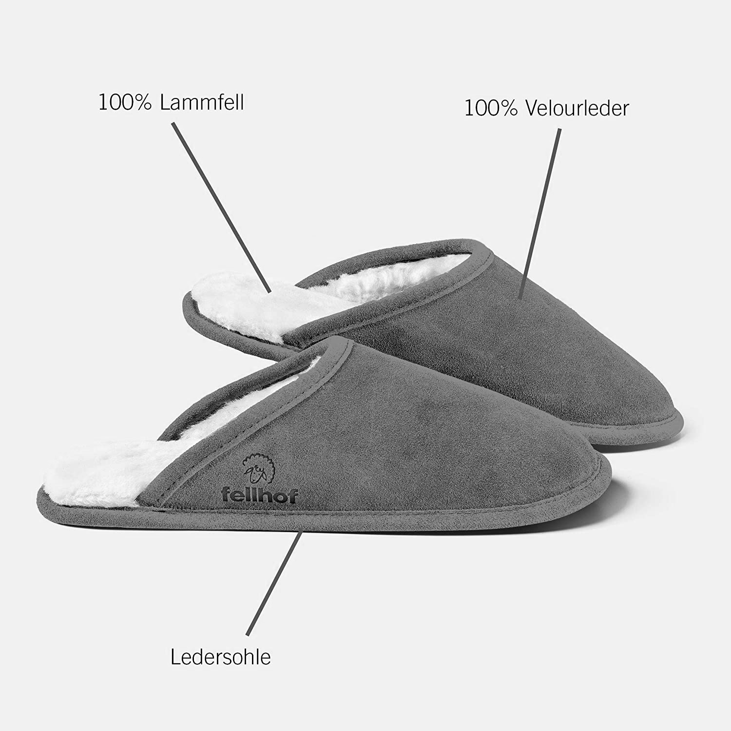 Fellhof - Trendy - Unisex Lammfell-Pantoffel - Beige (Natur) – Bild 2