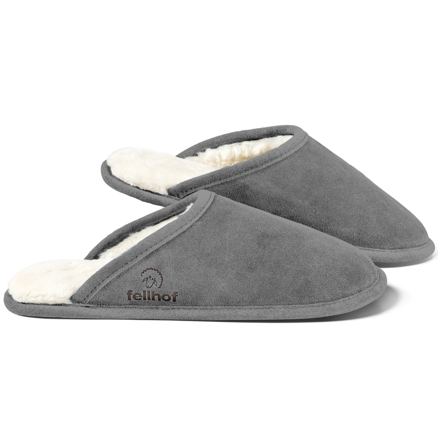 Fellhof - Trendy - Unisex Lammfell-Pantoffel - Grau