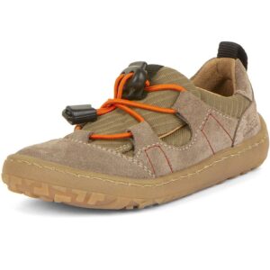 Froddo - Barefoot Trekk - Kinder Barfußschuhe mit Lederfutter - Hellbraun/Olivgrün (Olive)