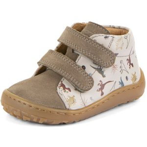 Froddo - Barefoot First Step - Kleinkinder Barfußschuhe mit Dino-Motiv - Beige Dino