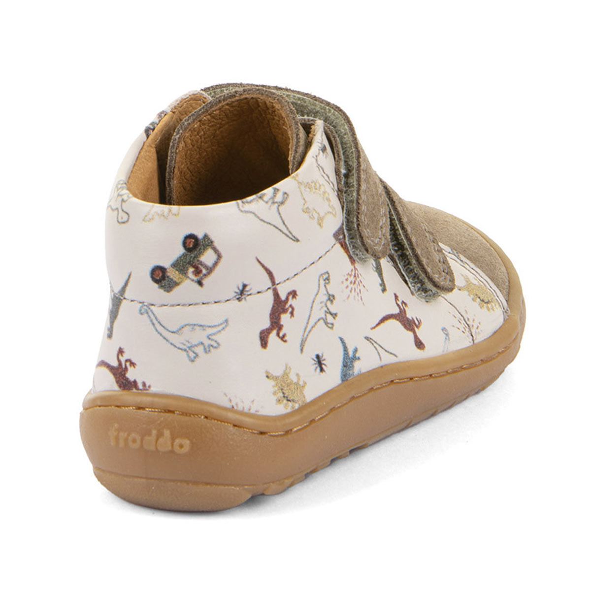 Froddo - Barefoot First Step - Kleinkinder Barfußschuhe mit Dino-Motiv - Beige Dino – Bild 4