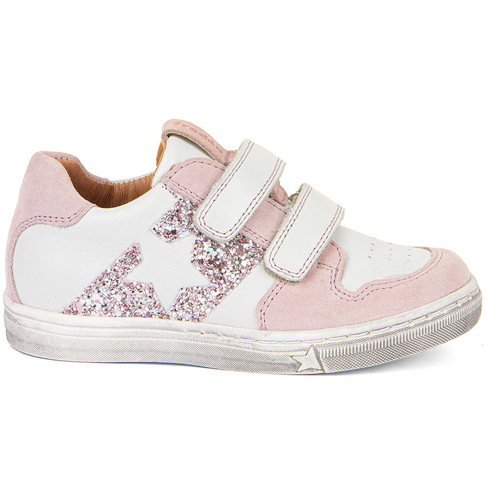 Froddo - Dolby - Mädchen Ledersneaker mit Klettverschluß - Weiß/Rosa (White/Pink) – Bild 2
