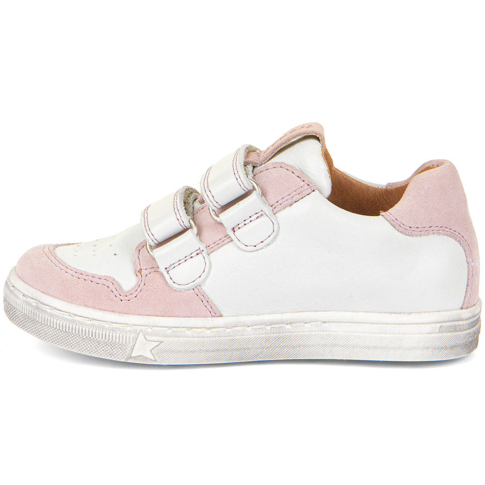 Froddo - Dolby - Mädchen Ledersneaker mit Klettverschluß - Weiß/Rosa (White/Pink) – Bild 3