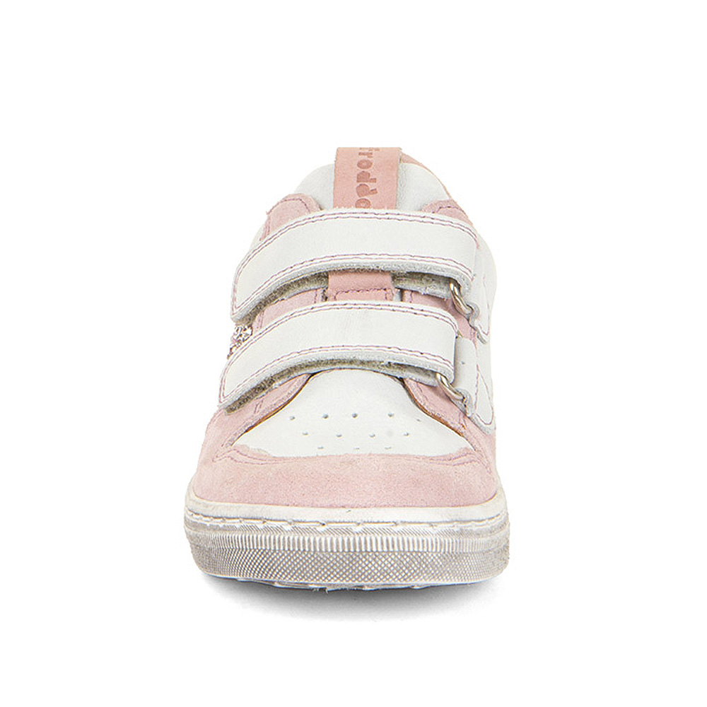 Froddo - Dolby - Mädchen Ledersneaker mit Klettverschluß - Weiß/Rosa (White/Pink) – Bild 5