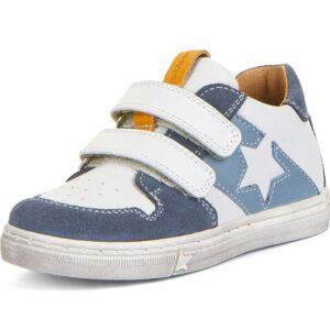 Froddo - Dolvy - Kinder Ledersneaker mit Klettverschluß - Weiß/Blau (White/Denim)
