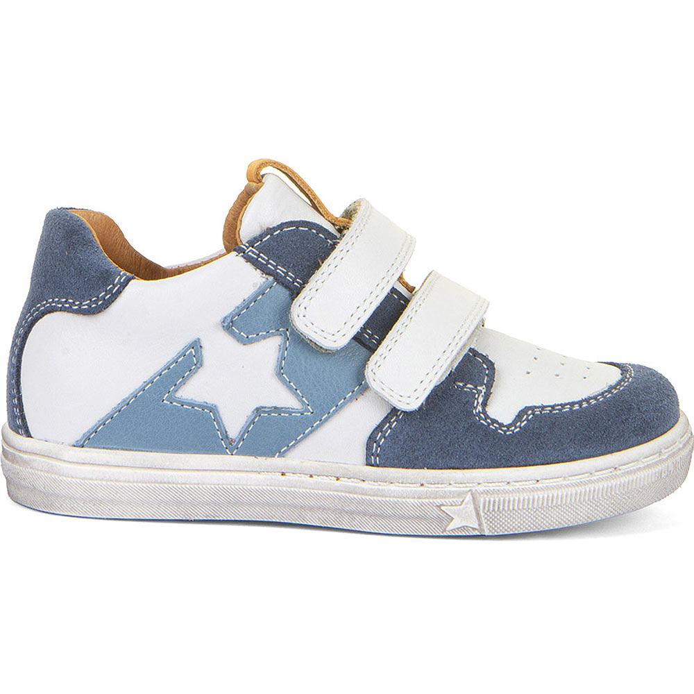 Froddo - Dolvy - Kinder Ledersneaker mit Klettverschluß - Weiß/Blau (White/Denim) – Bild 2