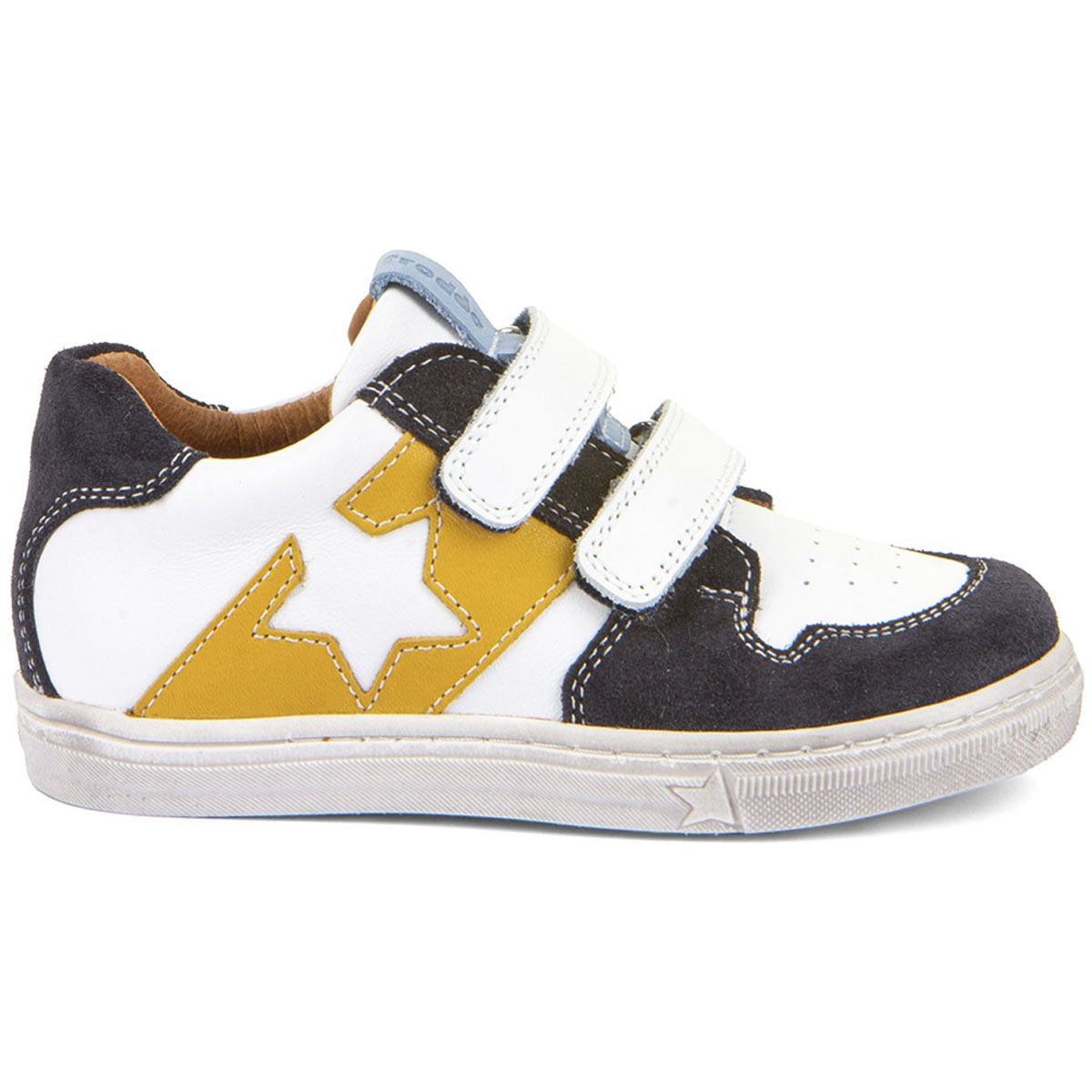 Froddo - Dolvy - Kinder Ledersneaker mit Klettverschluss - Weiß/Dunkelblau (White/Blue) – Bild 2