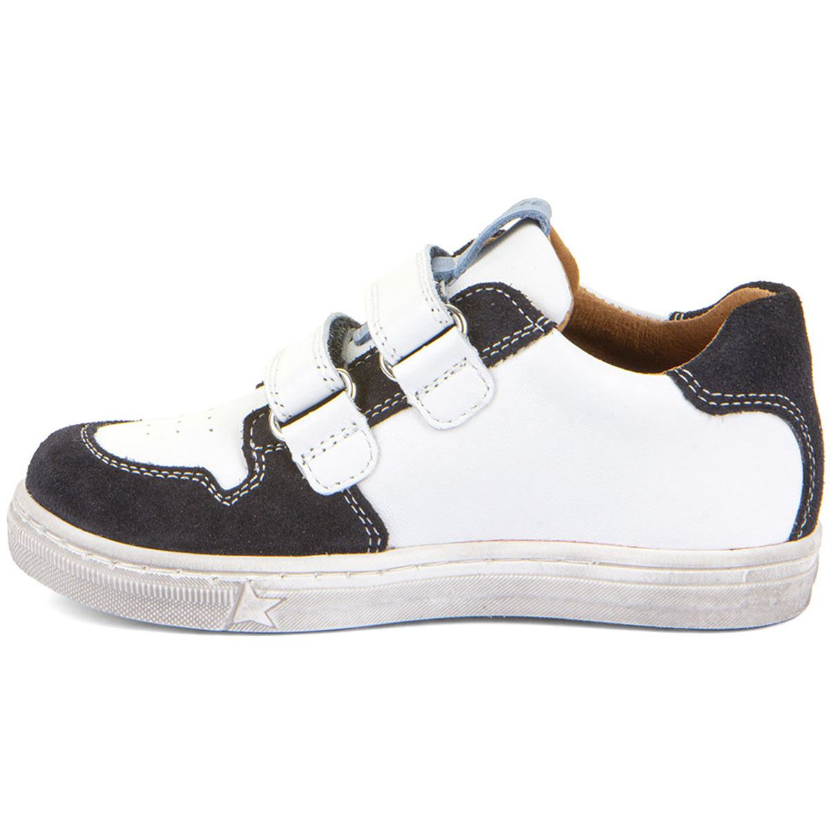 Froddo - Dolvy - Kinder Ledersneaker mit Klettverschluss - Weiß/Dunkelblau (White/Blue) – Bild 3