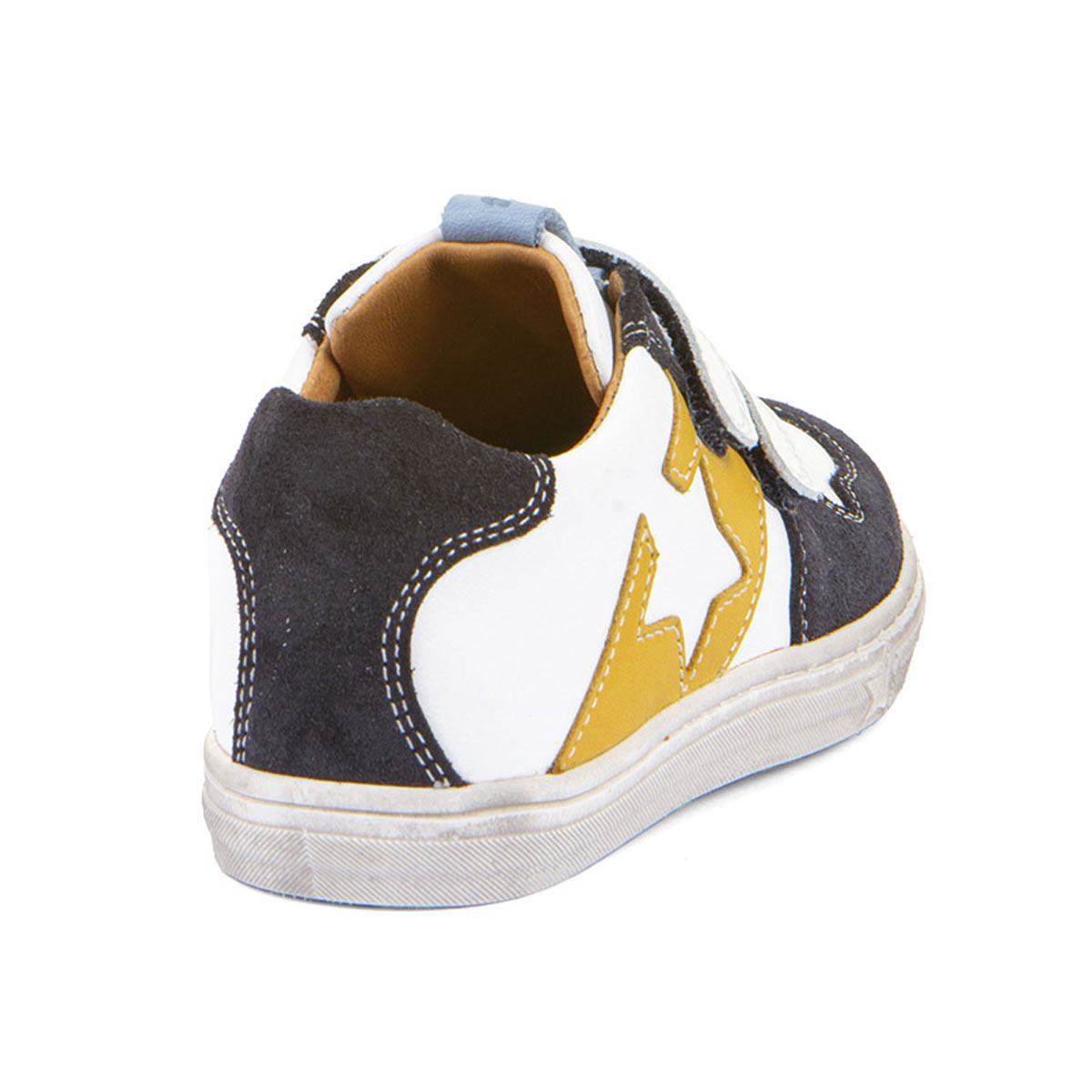 Froddo - Dolvy - Kinder Ledersneaker mit Klettverschluss - Weiß/Dunkelblau (White/Blue) – Bild 4