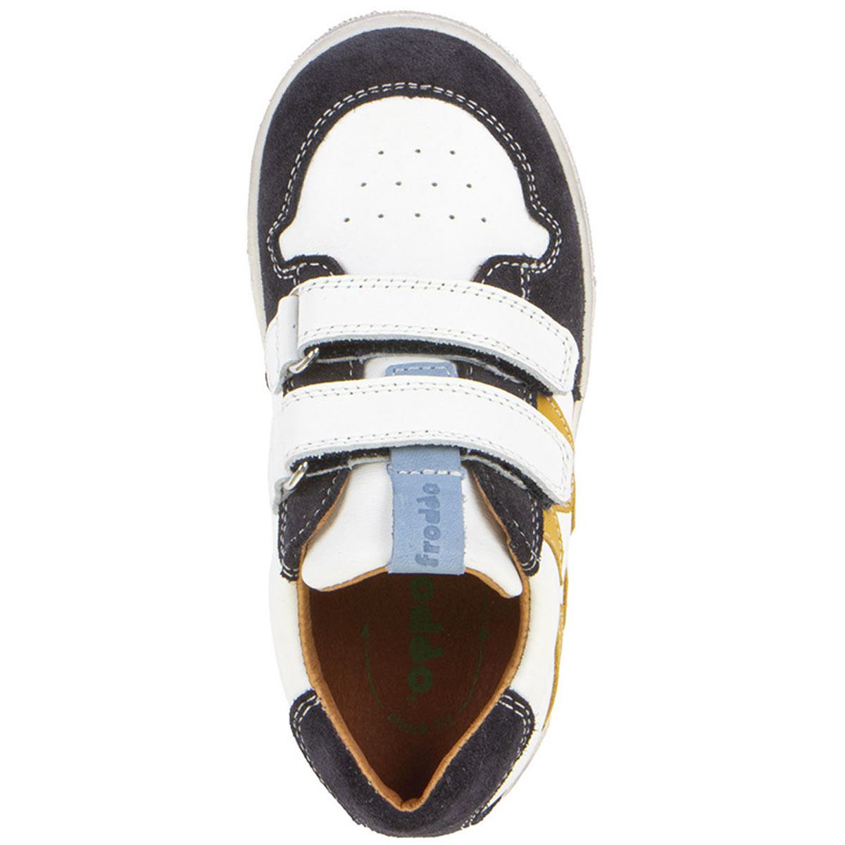 Froddo - Dolvy - Kinder Ledersneaker mit Klettverschluss - Weiß/Dunkelblau (White/Blue) – Bild 6