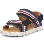 Froddo - Ke Flash - Kinder 3-Klett-Sandale mit Lederfutter - Blau/Rot (Blue/Red)