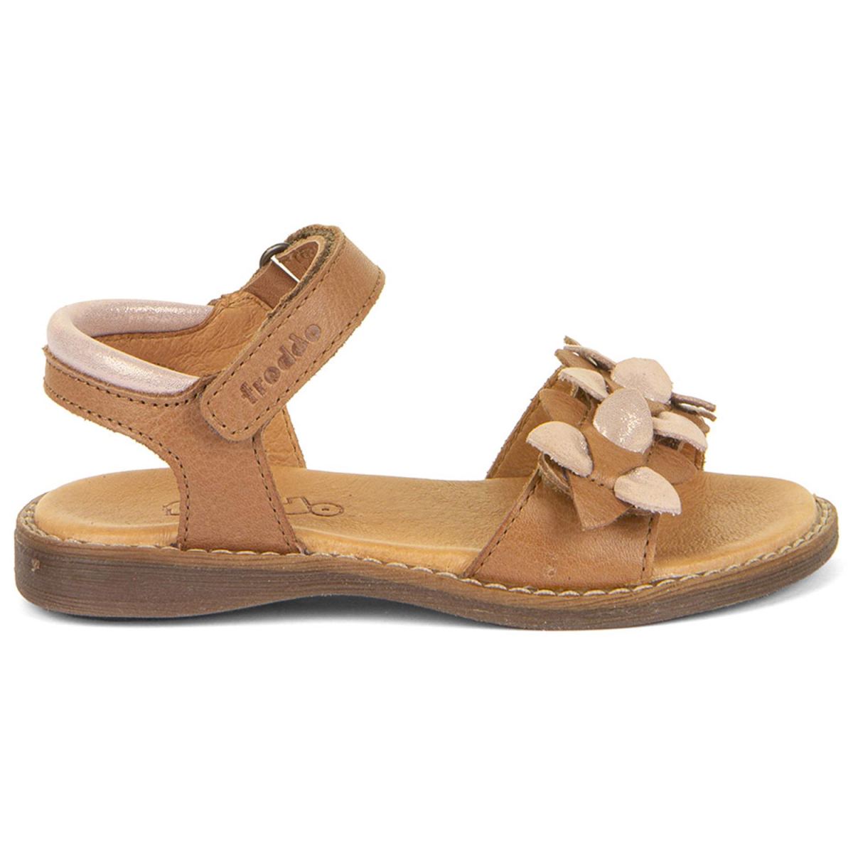 Froddo - Lore Flowers - Mädchen Leder-Sandalen mit Klettverschluss - Braun/Rosa (Brown+) – Bild 3