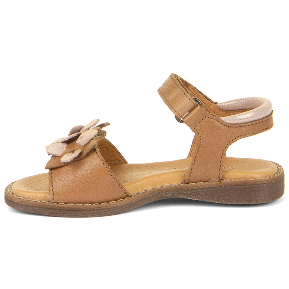 Froddo - Lore Flowers - Mädchen Leder-Sandalen mit Klettverschluss - Braun/Rosa (Brown+) – Bild 5