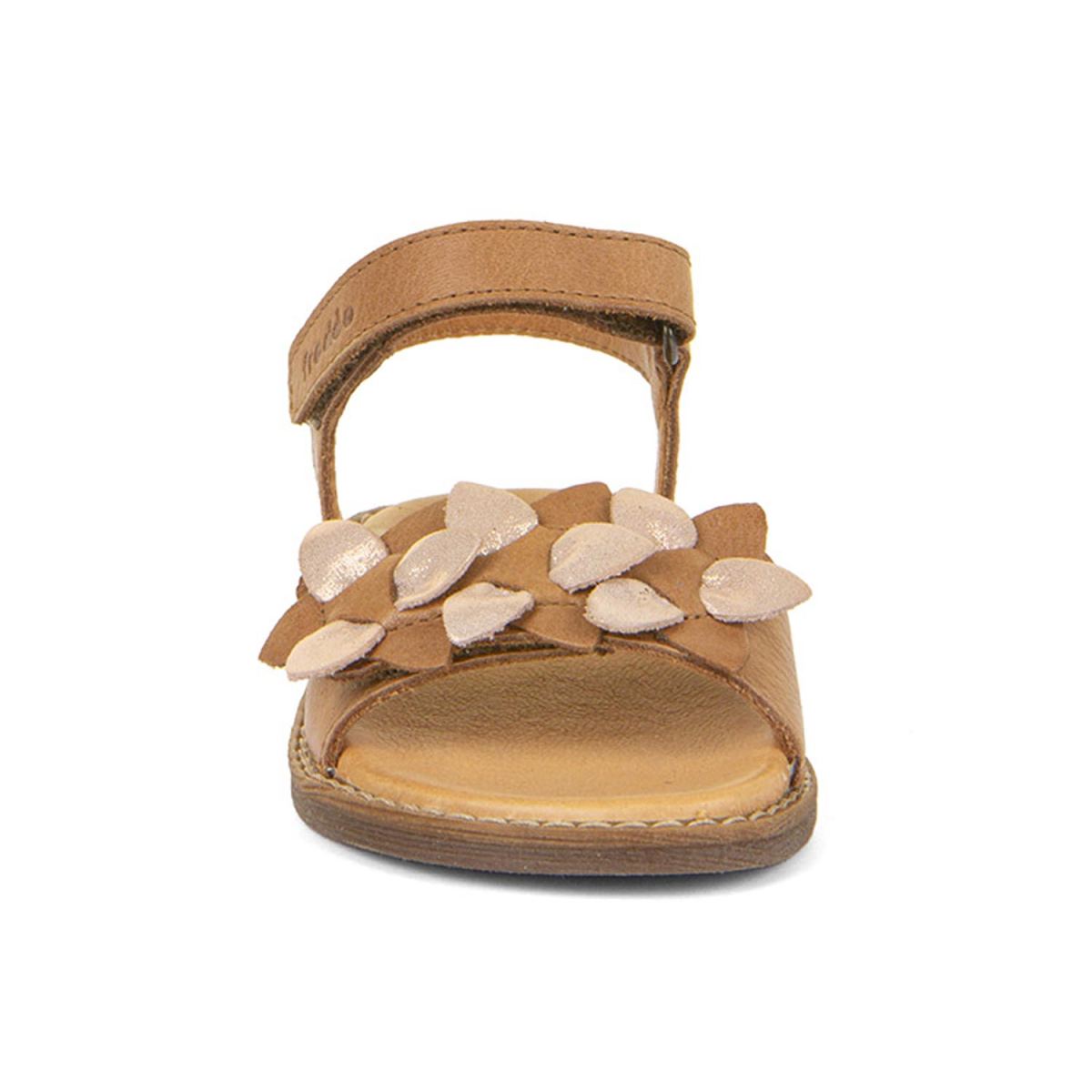 Froddo - Lore Flowers - Mädchen Leder-Sandalen mit Klettverschluss - Braun/Rosa (Brown+) – Bild 2