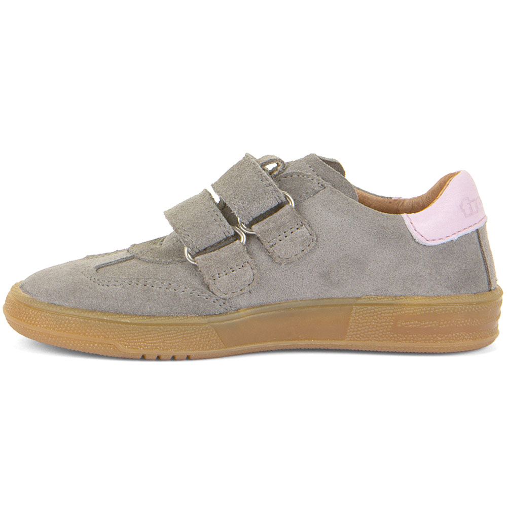 Froddo - Lou - Mädchen Ledersneaker mit Klettverschluß - Grau/Rosa (Light Grey) – Bild 3