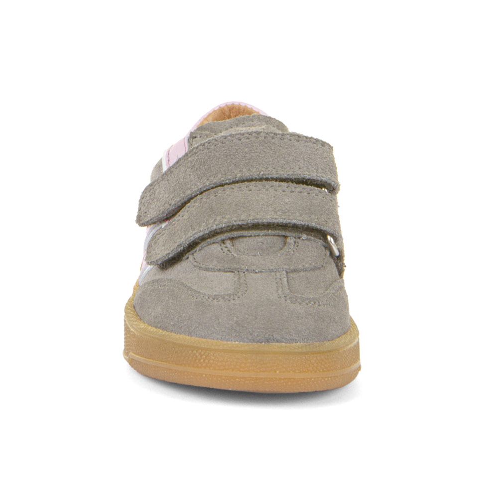 Froddo - Lou - Mädchen Ledersneaker mit Klettverschluß - Grau/Rosa (Light Grey) – Bild 4