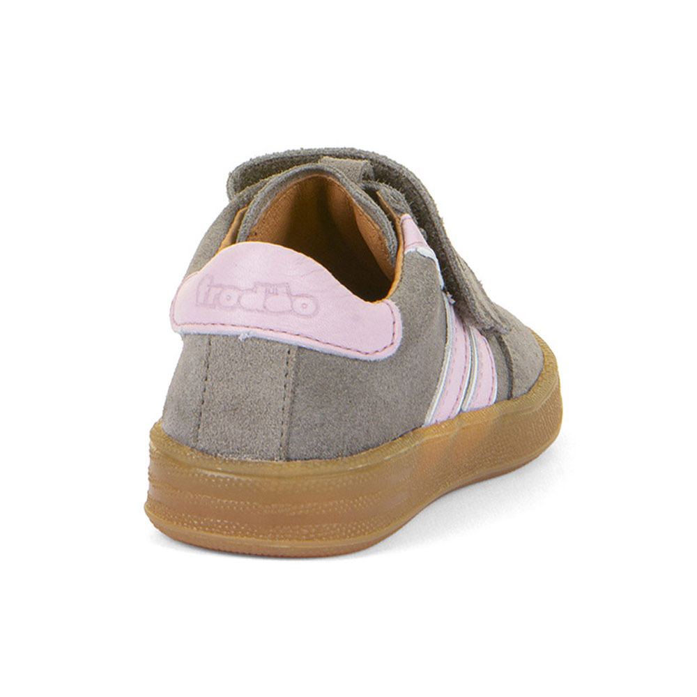 Froddo - Lou - Mädchen Ledersneaker mit Klettverschluß - Grau/Rosa (Light Grey) – Bild 5