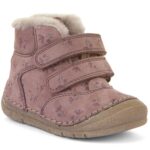 Froddo - Paix Winter - Kleinkinder Lammfell-Winterstiefel - Rosa/Blumen (Flowers)
