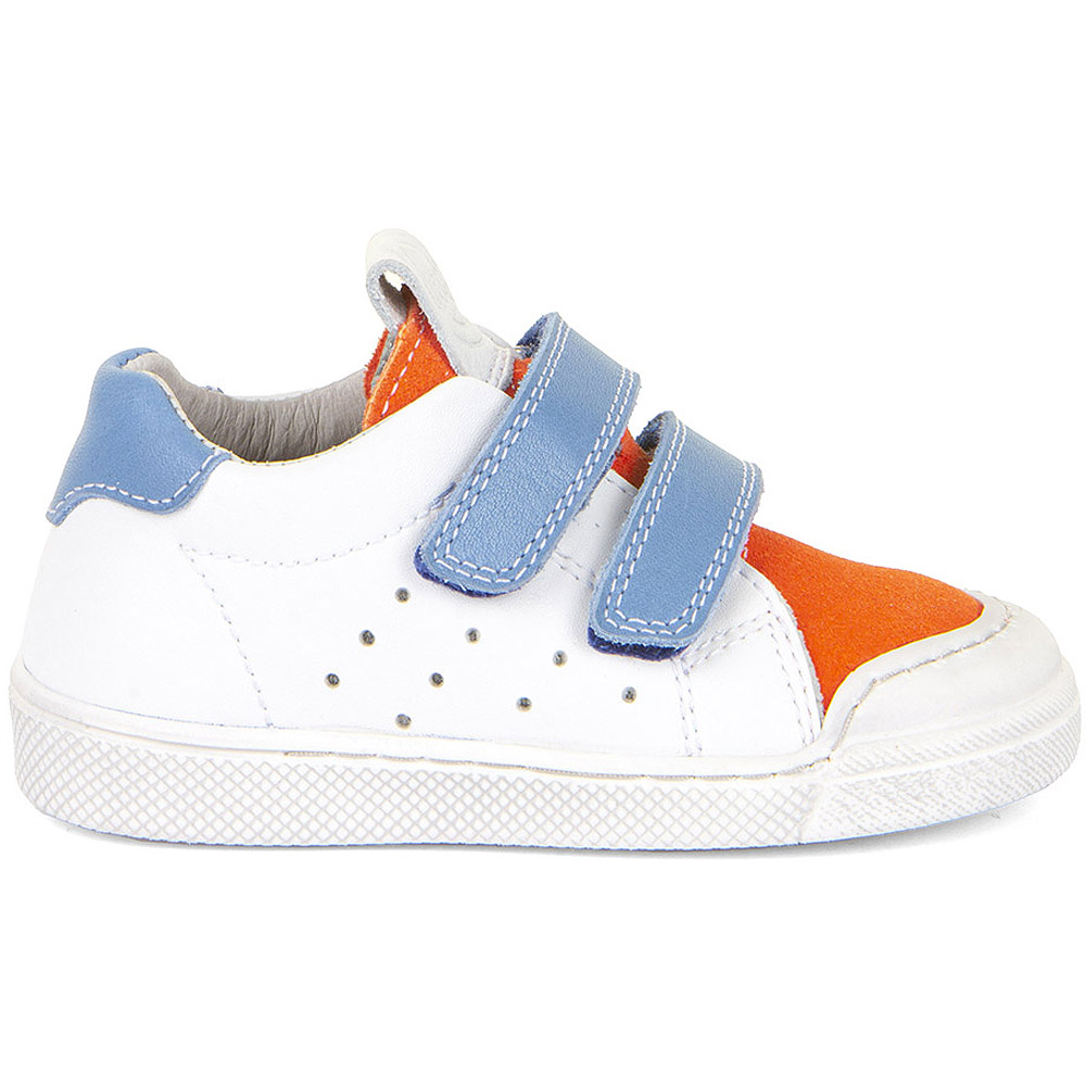 Froddo - Rosario - Kleinkinder Leder-Halbschuhe mit Klettverschluß - Weiß/Orange (White/Orange) – Bild 5