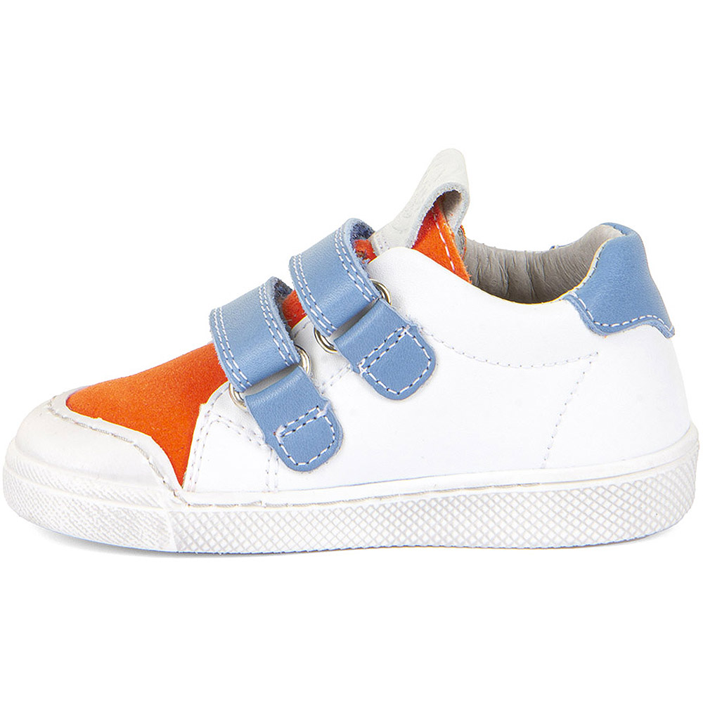 Froddo - Rosario - Kleinkinder Leder-Halbschuhe mit Klettverschluß - Weiß/Orange (White/Orange) – Bild 4