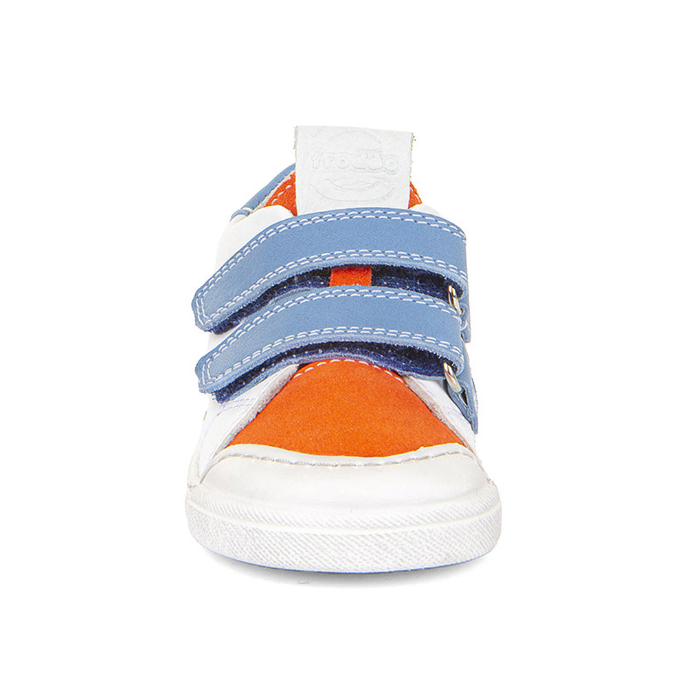 Froddo - Rosario - Kleinkinder Leder-Halbschuhe mit Klettverschluß - Weiß/Orange (White/Orange) – Bild 2