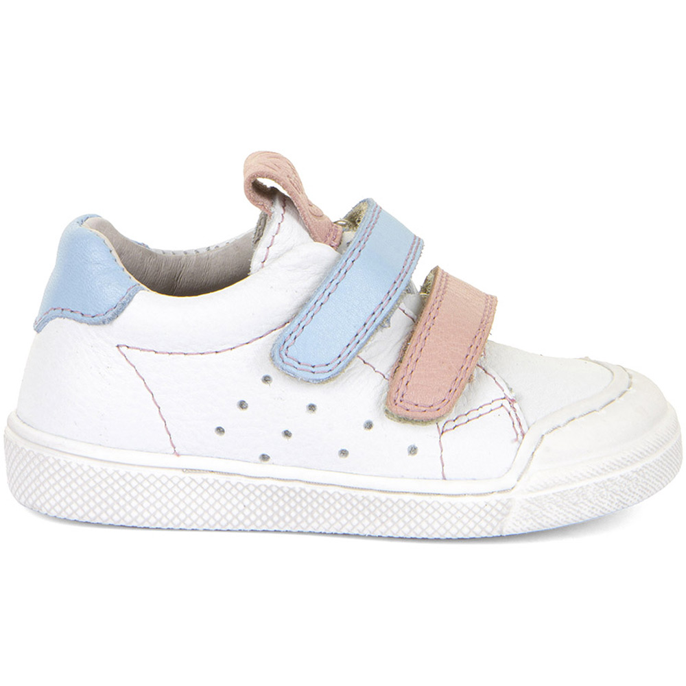 Froddo - Rosario - Mädchen Leder-Halbschuhe mit Klettverschluß - Weiß/Rosa/Hellblau (White/Blue) – Bild 2