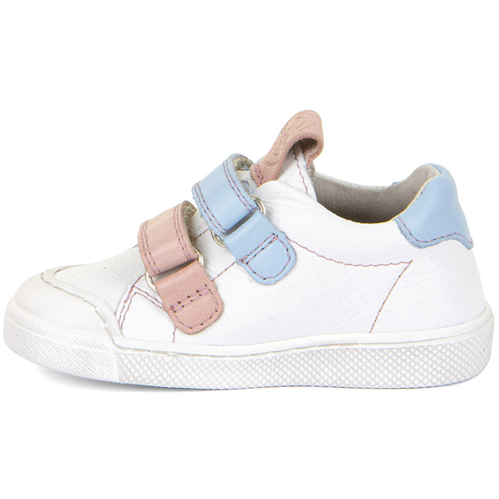 Froddo - Rosario - Mädchen Leder-Halbschuhe mit Klettverschluß - Weiß/Rosa/Hellblau (White/Blue) – Bild 3