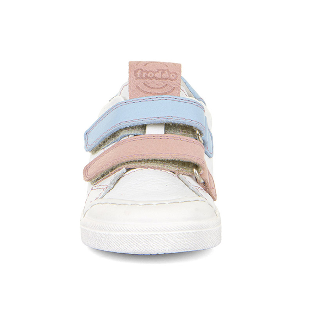 Froddo - Rosario - Mädchen Leder-Halbschuhe mit Klettverschluß - Weiß/Rosa/Hellblau (White/Blue) – Bild 4