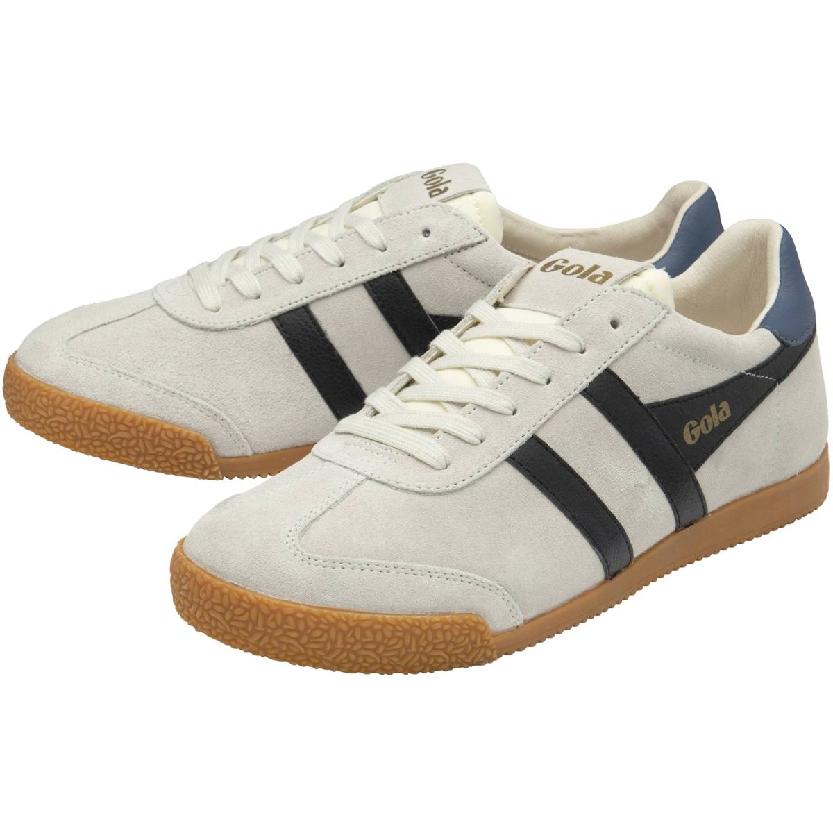 Gola - Elan - Herren Klassische Sneaker aus Veloursleder - Off White/Black/Moonlight – Bild 4
