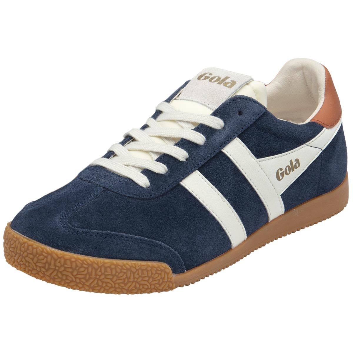 Gola - Elan - Herren Klassische Sneaker aus Veloursleder - Navy/Off White/Moody Orange – Bild 2