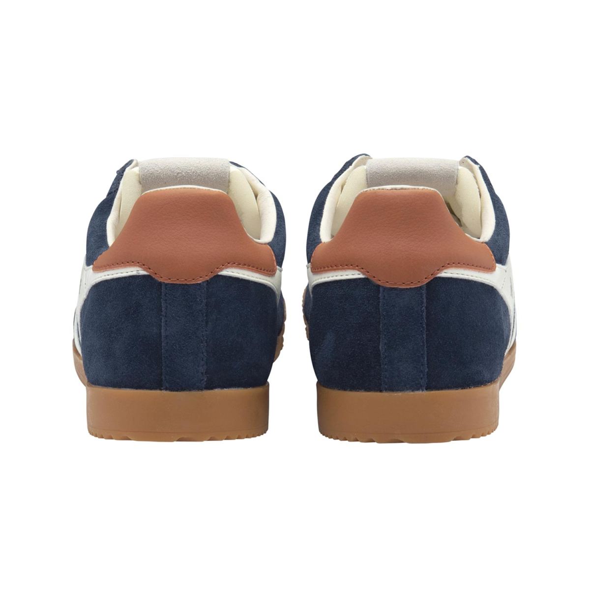 Gola - Elan - Herren Klassische Sneaker aus Veloursleder - Navy/Off White/Moody Orange – Bild 5