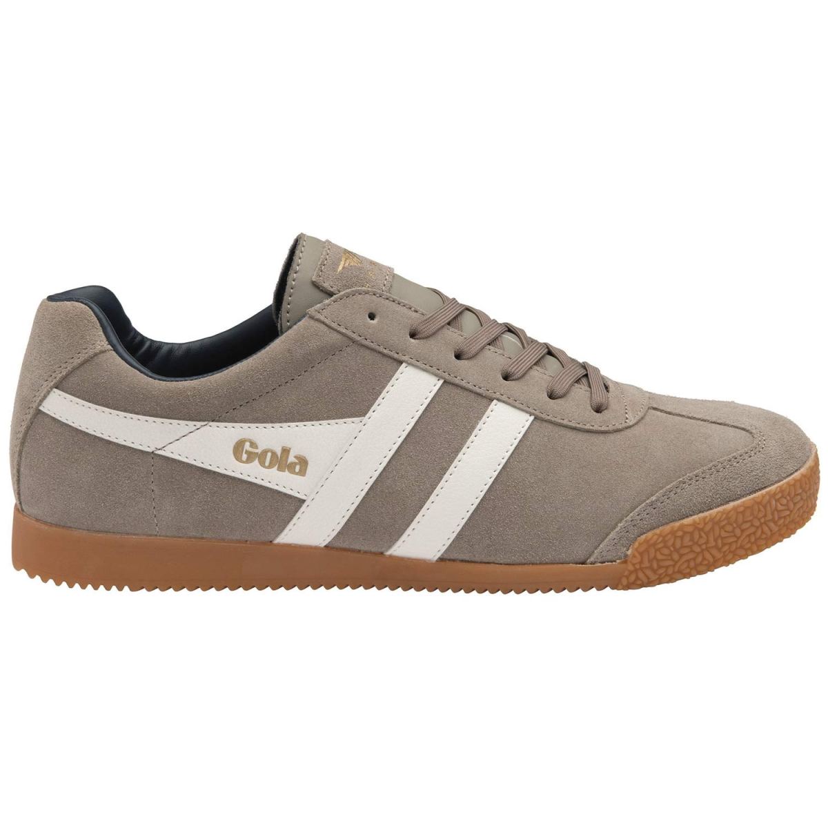 Gola - Harrier Suede - Herren Klassische Sneaker aus Veloursleder - Grau (Rhino/Off White/Navy)