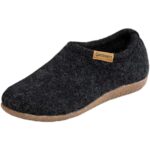 Gottstein - Alpine Midcut RU - Unisex Wollfilz-Hausschuhe mit Gummisohle - Charcoal