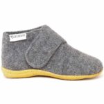 Gottstein - Alpine Racer RU - Kleinkinder Hausschuhe aus Wollfilz - Grau (Grey)
