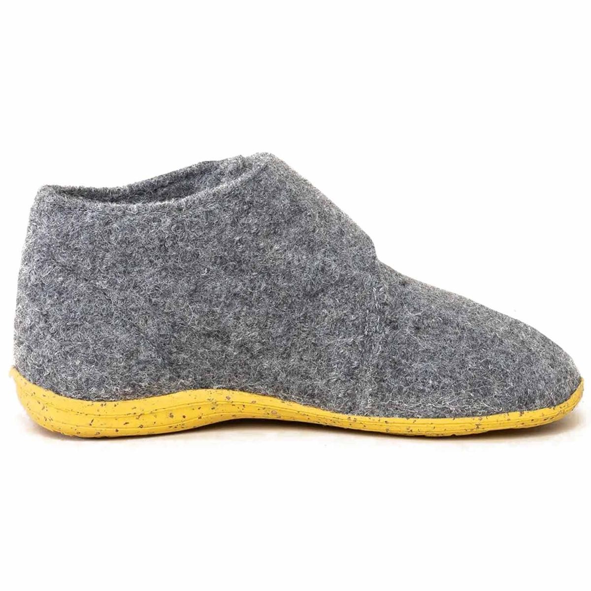 Gottstein - Alpine Racer RU - Kleinkinder Hausschuhe aus Wollfilz - Grau (Grey) – Bild 3