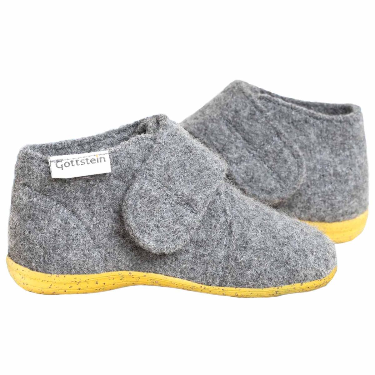 Gottstein - Alpine Racer RU - Kleinkinder Hausschuhe aus Wollfilz - Grau (Grey) – Bild 4