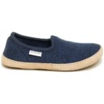 Gottstein - Cheyenne - Unisex Hauspatschen mit Ledersohle - Dunkelblau (Ink Blue)