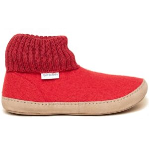 Gottstein - Dakota - Damen Hüttenschuhe mit Ledersohle - Rot (Rubin)