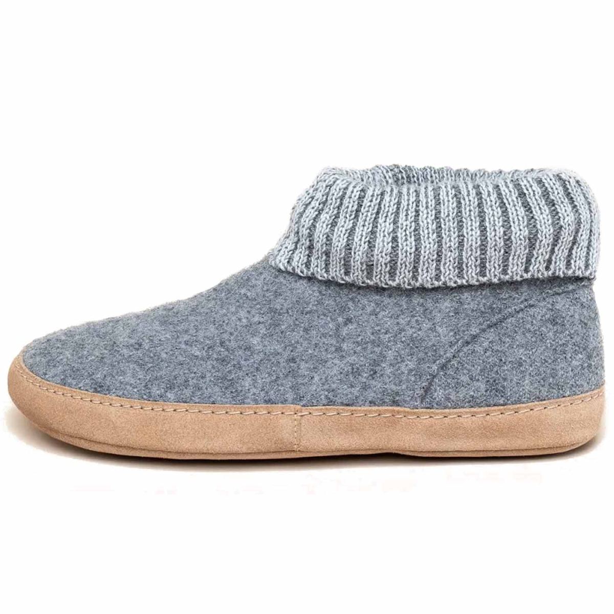 Gottstein - Dakota - Unisex Hüttenschuhe mit Ledersohle - Grau (Grey) – Bild 2