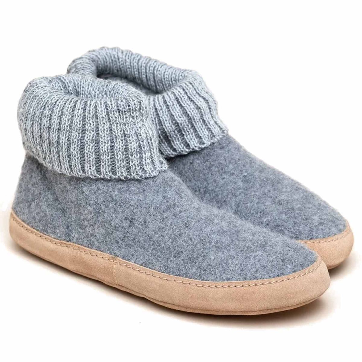 Gottstein - Dakota - Unisex Hüttenschuhe mit Ledersohle - Grau (Grey) – Bild 3