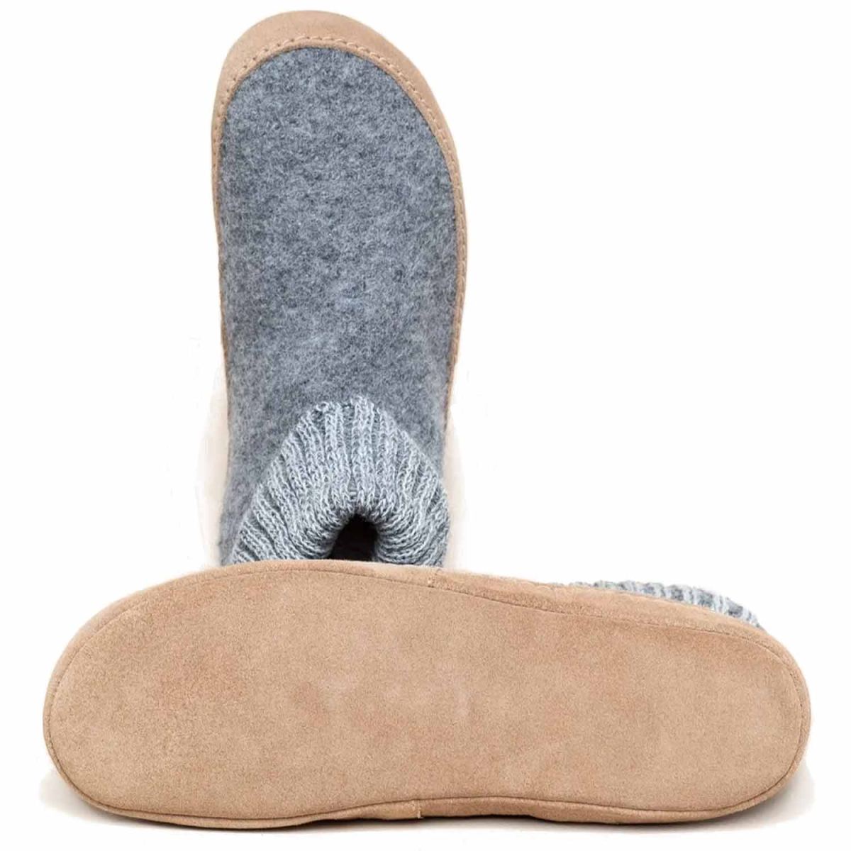 Gottstein - Dakota - Unisex Hüttenschuhe mit Ledersohle - Grau (Grey) – Bild 5