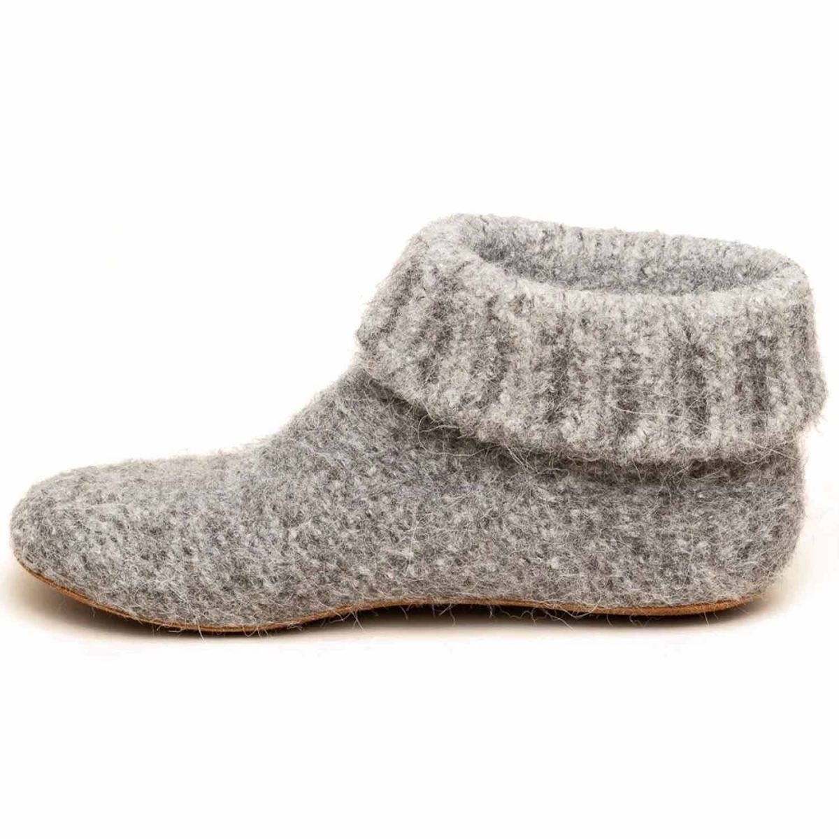 Gottstein - Knit Boot Alpaka - Unisex Hüttenschuhe aus Alpakawolle - Grau (Grey) – Bild 2