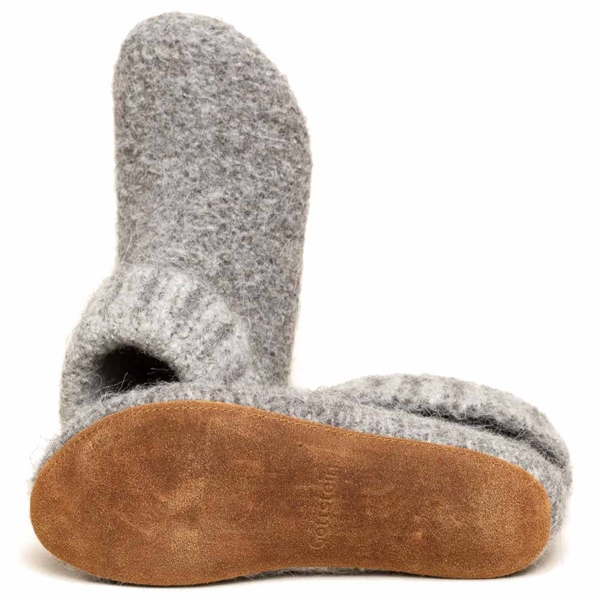 Gottstein - Knit Boot Alpaka - Unisex Hüttenschuhe aus Alpakawolle - Grau (Grey) – Bild 5