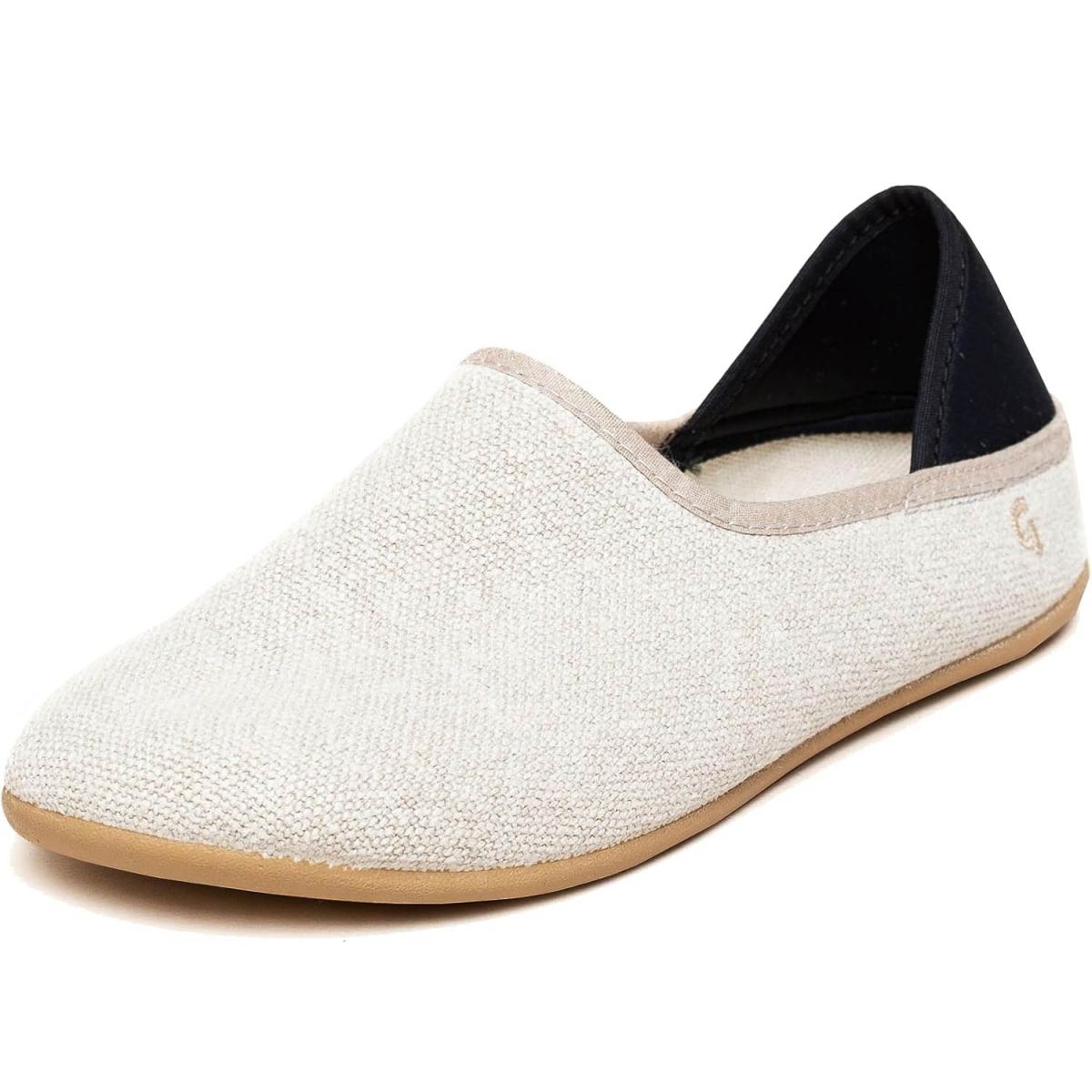 Gottstein - Linen Slip-on - Unisex Leinenhausschuh mit Gummisohle - Beige