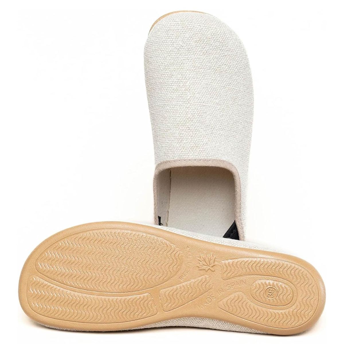 Gottstein - Linen Slip-on - Unisex Leinenhausschuh mit Gummisohle - Beige – Bild 4